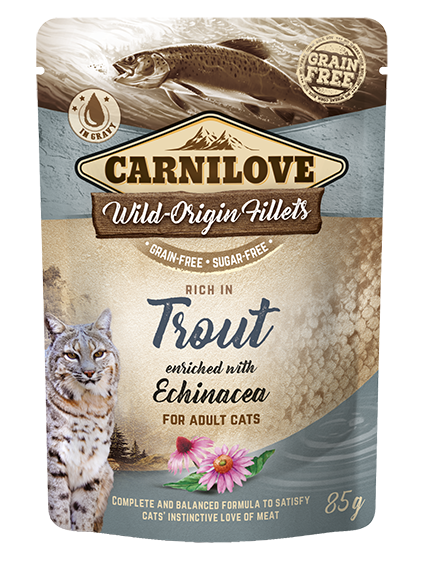 Carnilove Cat Pouch Trout enriched with Echinacea 85 g