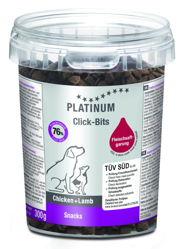Platinum Click-Bits Chicken+Lamb 300 g