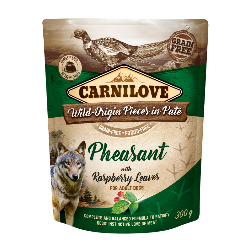 Carnilove Dog Pouch Paté Pheasant with Raspberry Leaves 300 g