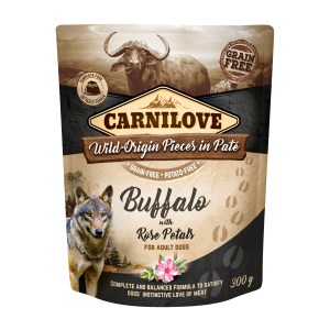 Carnilove Dog Pouch Paté Buffalo with Rose Petals 300 g