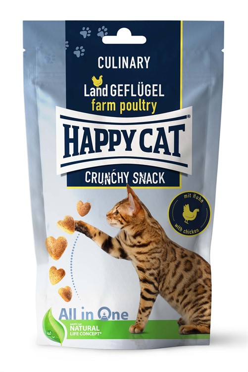 HappyCat Crunchy Snack fågel/morötter 70 g