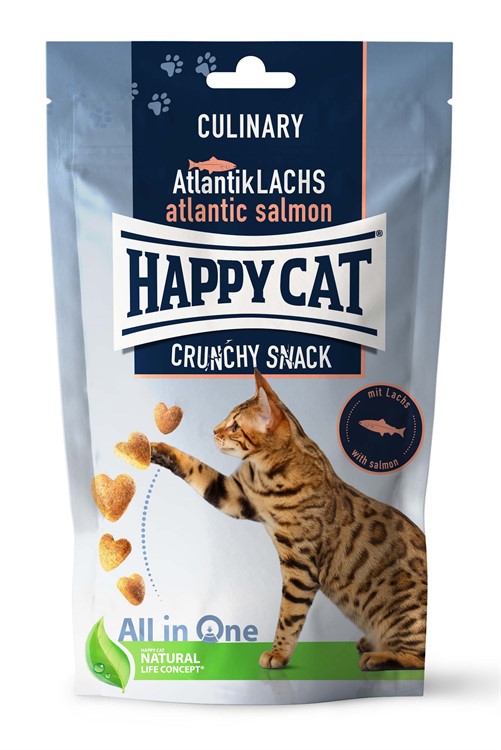 HappyCat Crunchy Snack lax/ärtor 70 g