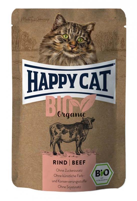 HappyCat våt, Bio Organic, oxkött 85 g