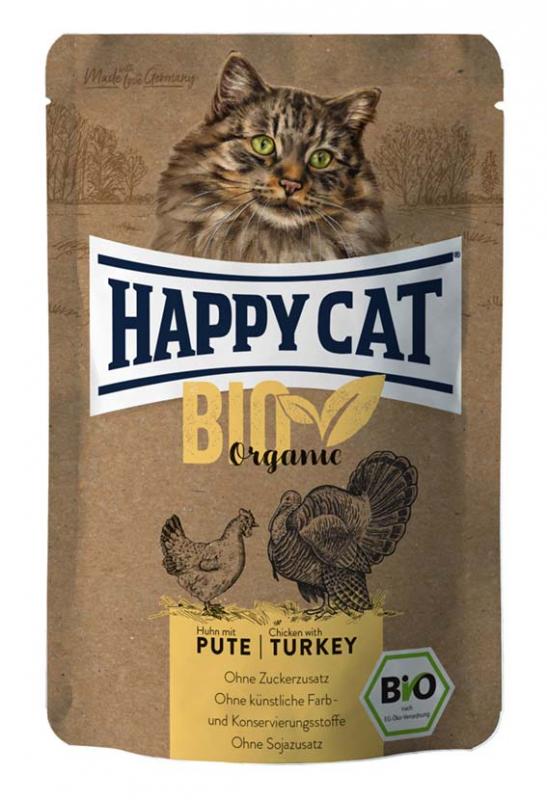 HappyCat våt, Bio Organic, kyckling & kalkon 85 g
