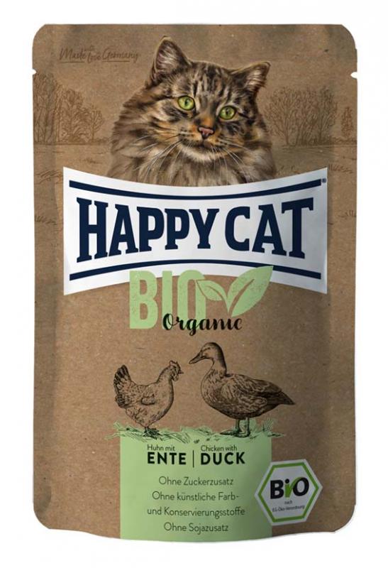 HappyCat våt, Bio Organic, kyckling & anka 85 g