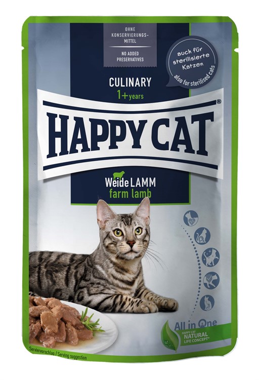 HappyCat våt/sås, lamm, 85 g