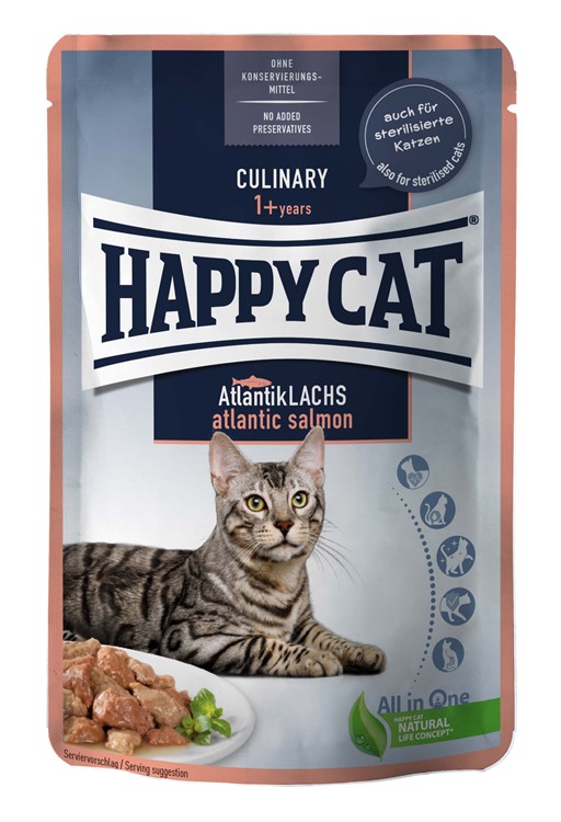 HappyCat våt/sås, lax, 85 g