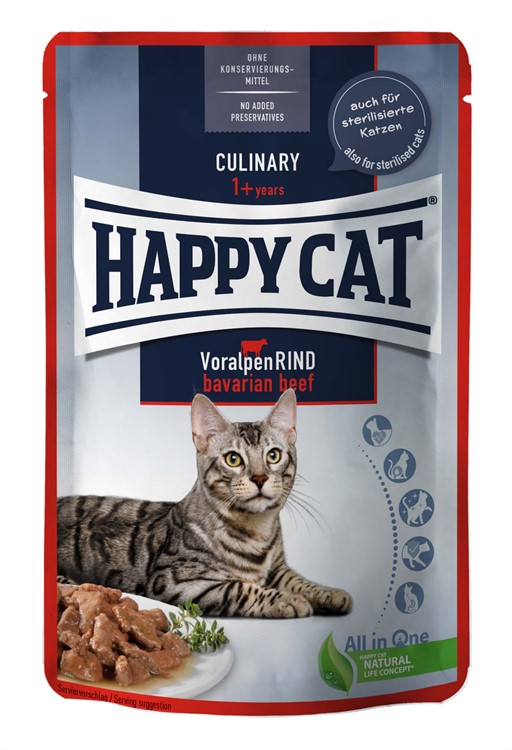 HappyCat våt/sås, nötkött, 85 g