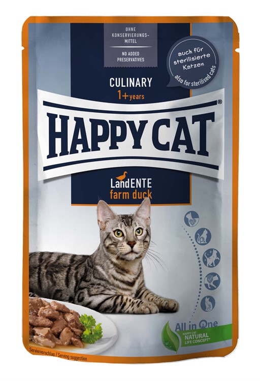 HappyCat våt/sås, anka, 85 g