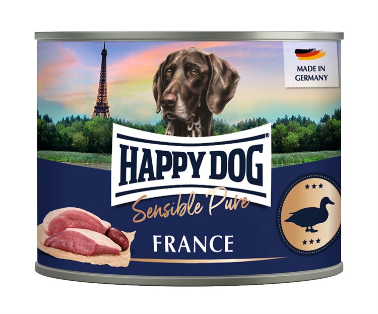 HappyDog konserv, France 100% anka