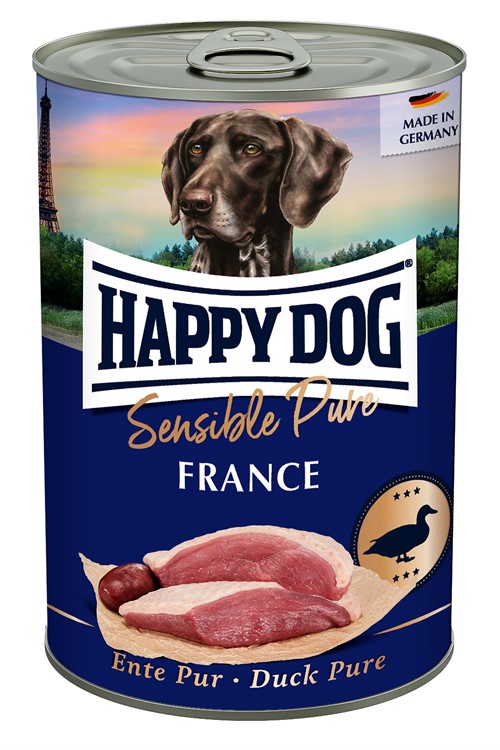HappyDog konserv, France 100% anka