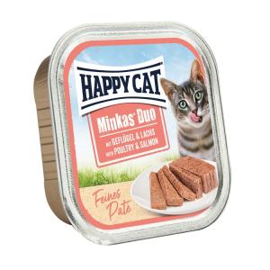 HappyCat Minkas Duo Paté fågel & lax, 100 g