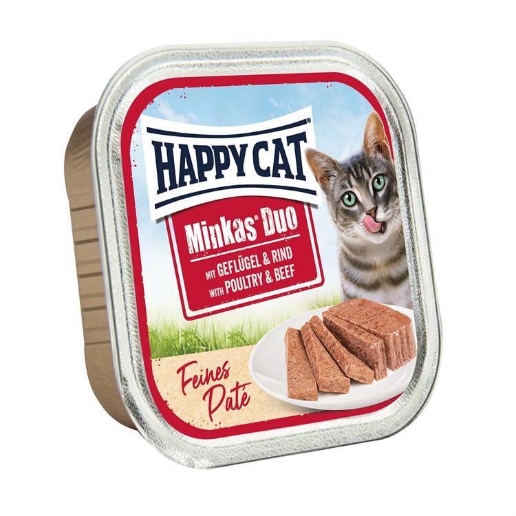 HappyCat Minkas Duo Paté fågel & oxkött, 100 g