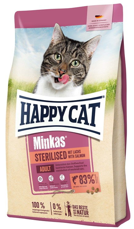 HappyCat Minkas Sterilised lax 1,5 kg