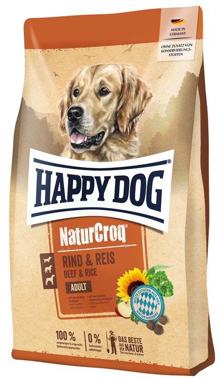 HappyDog NaturCroq nötkött & ris 15+3 kg