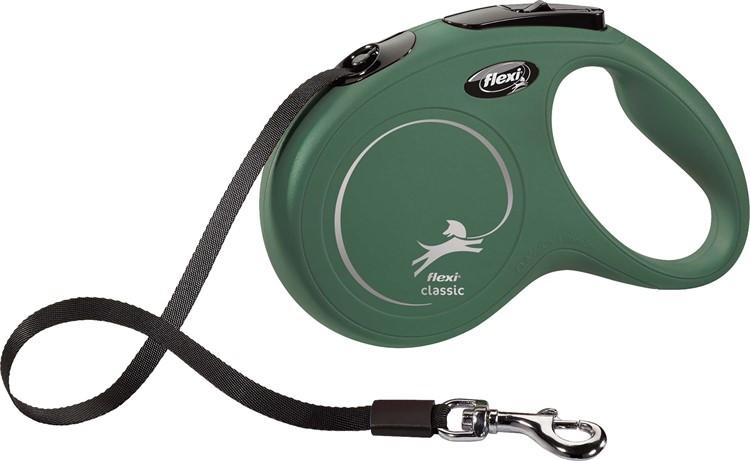 Flexi New Classic M 5 m band, olivgrön