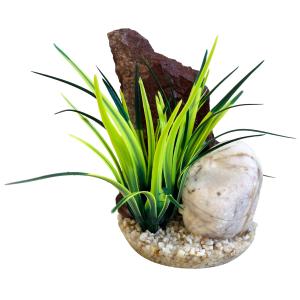 Plastväxt Duo Rock White 16 cm, Sydeco