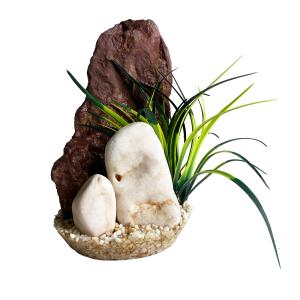 Plastväxt Tri Rock White 16 cm, Sydeco