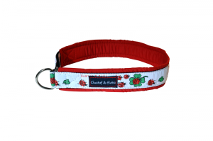 Gustaf & Evita halvstryp Nyckelpiga röd