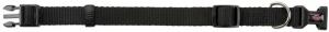Premium halsband S 25-40 cm/15 mm, svart