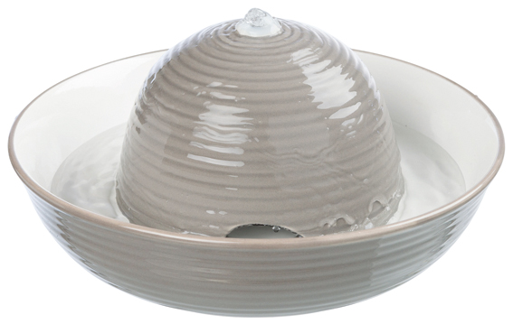 Vattenfontän Vital Flow, keramik 1,5 l grå/vit
