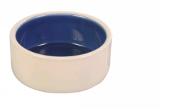 Keramikskål vit/blå