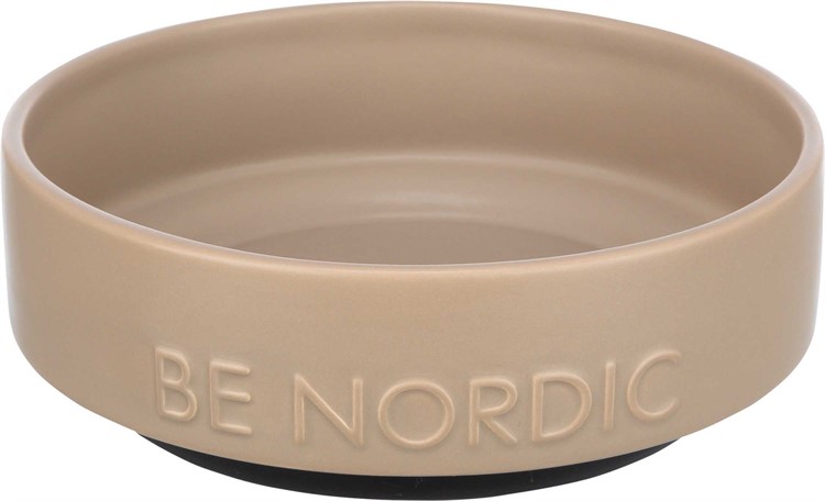 BE NORDIC skål, keramik/gummi, 0,5 l/ø 16 cm, taupe