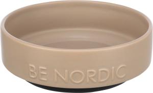 BE NORDIC skål, keramik/gummi, 0,5 l/ø 16 cm, taupe