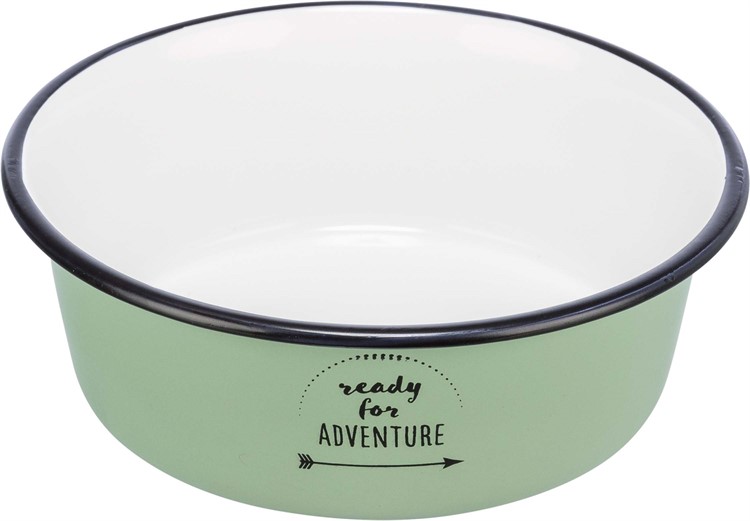 Matskål emalj/rostfri, 0,3 l/ø 12 cm, grön