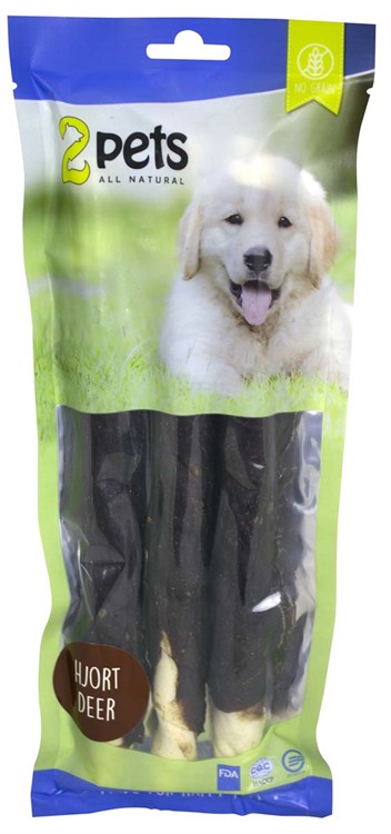 2pets Tuggrulle m hjort 28 cm 3-pack, 250g