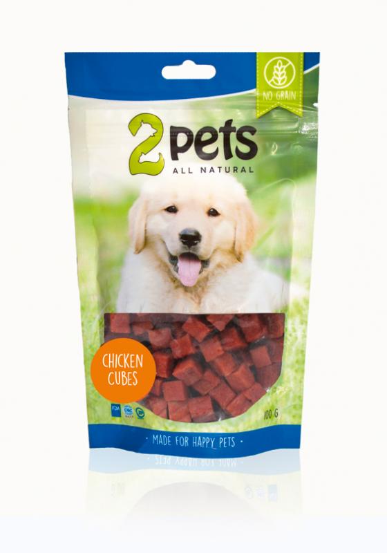 2pets Dogsnack Chicken Cubes