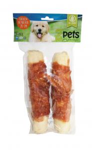2pets retrievertugg med kyckling 20 cm, 2-pack