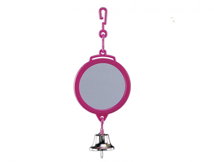 Rund spegel med klocka