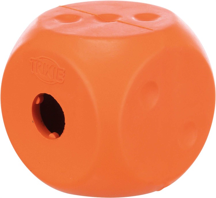 Snack Cube, naturgummi, 5 x 5 x 5 cm, orange