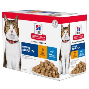 Hill's Feline Mature Chicken & OceanFish Multipack 12x85 g
