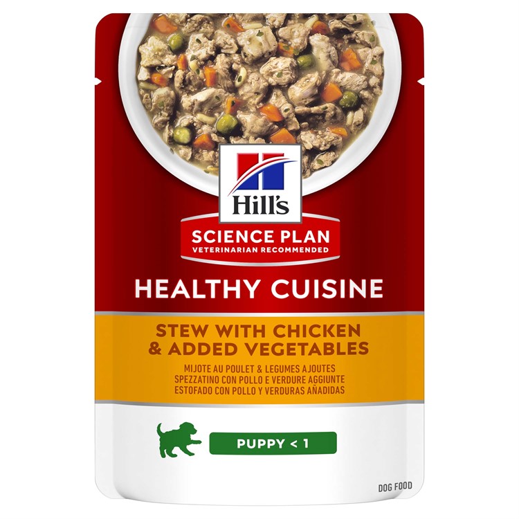 Hill's Canine Puppy Healthy Cuisine Medium & LargeBreed Chicken & Vegetables 12x90g portionspåsar