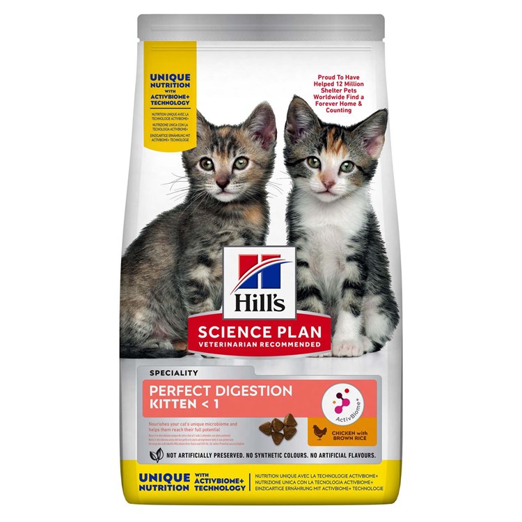 Hill's Feline Kitten Perfect Digestion Chicken & Brown Rice