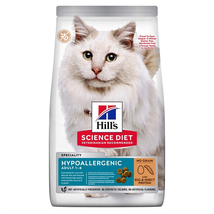 Hill's Feline Adult Hypoallergenic Egg & Insect Protein 1,5 kg