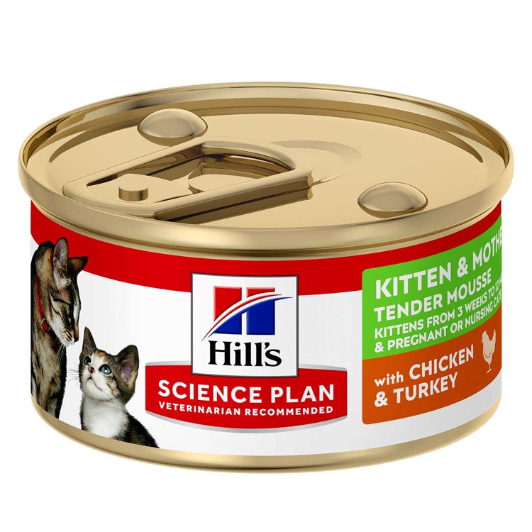 Hill's Feline Kitten & Mother Tender Mousse Chicken & Turkey 85 g