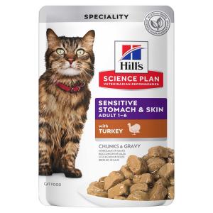 Hill's Feline Adult Sensitive Stomach & Skin Turkey 12x85 g