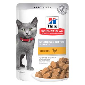 Hill's Feline Kitten Sterilised Chicken 12x85 g Multipack NY