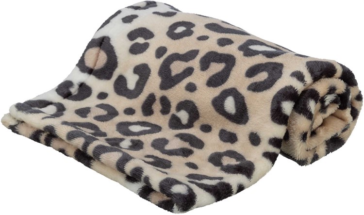Leo filt, mjuk plysch, 150x100 cm, cream