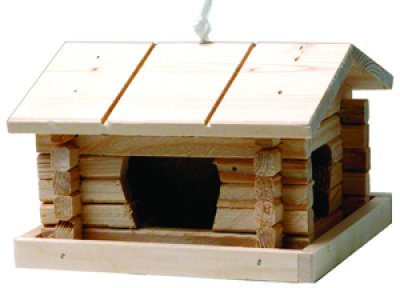 Fågelstuga S trä 20x20x15 cm