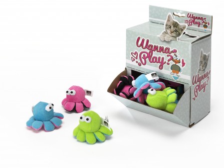 Wanna Play Octopus Rattle 8 cm, mix
