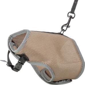Kattsele mjuk med koppel, 28-42 cm/1,20 m, taupe