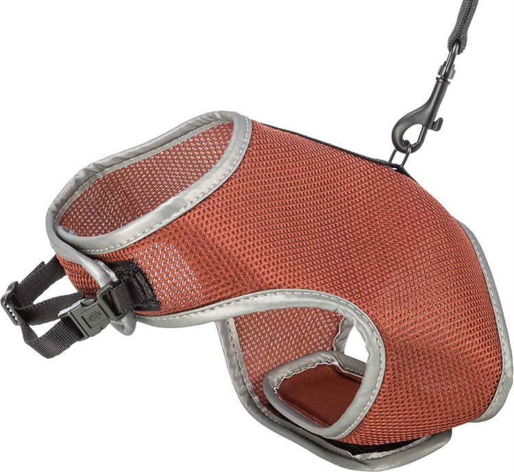 Kattsele mjuk med koppel, 28-42 cm/1,20 m, rost
