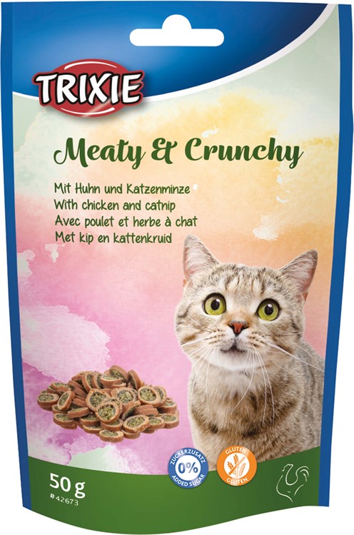 Meaty & Crunchy med kyckling & catnip 50 g
