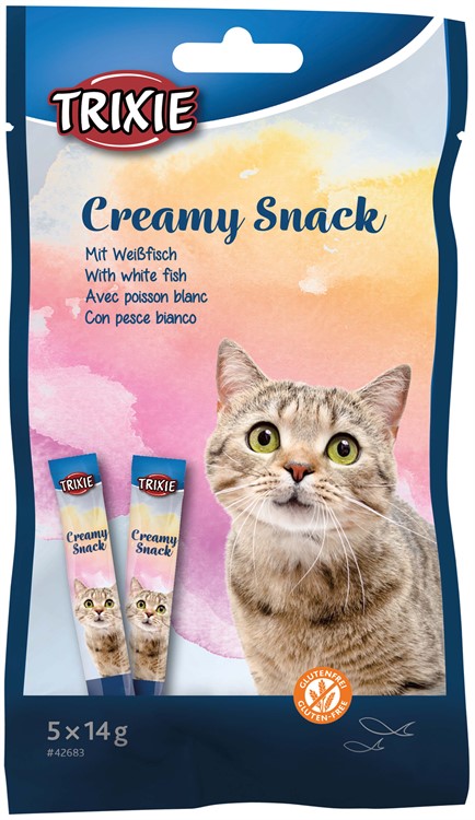 Creamy Snacks med vitfisk, 5 x 14 g