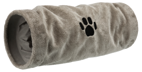 Plyschtunnel Katt Grå 60x22 cm