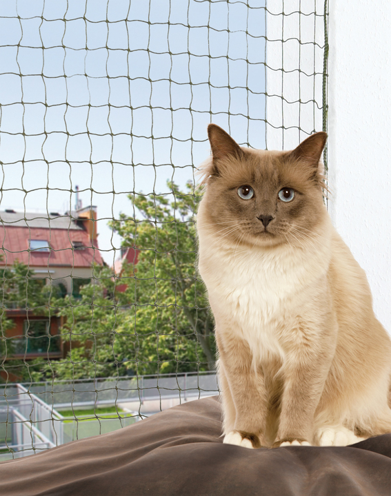 Cat Protect kattnät med wire, olivgrönt